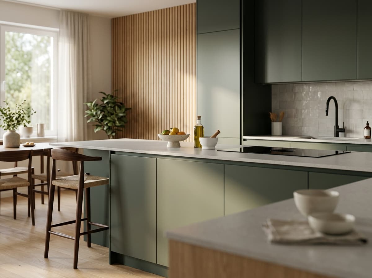 Cucina con ante laccate rinnovate